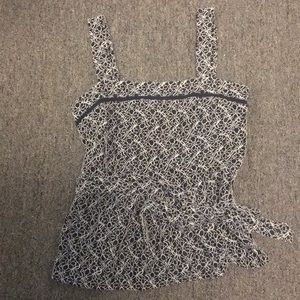 Banana republic peplum tie top